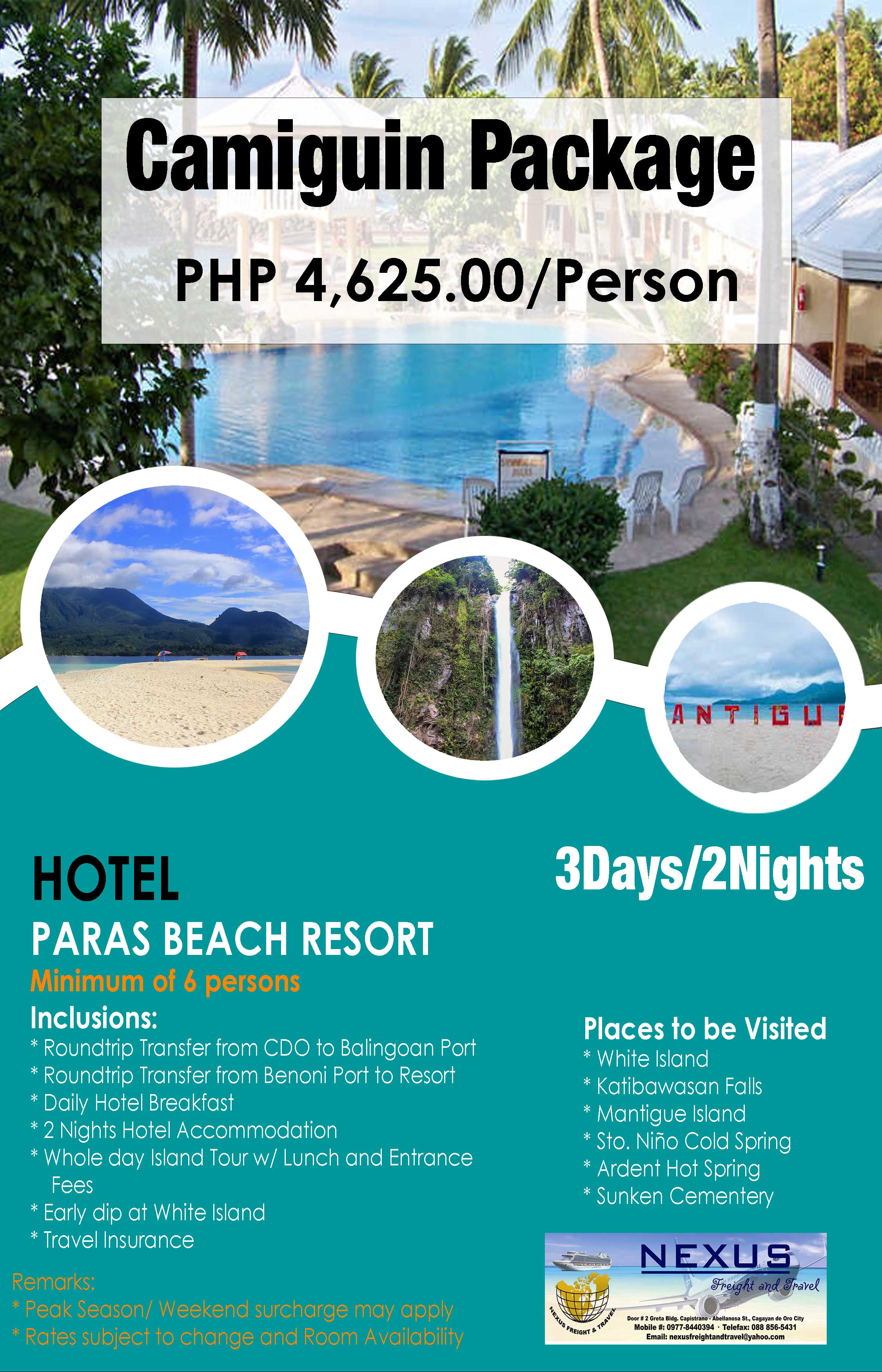 camiguin day tour package